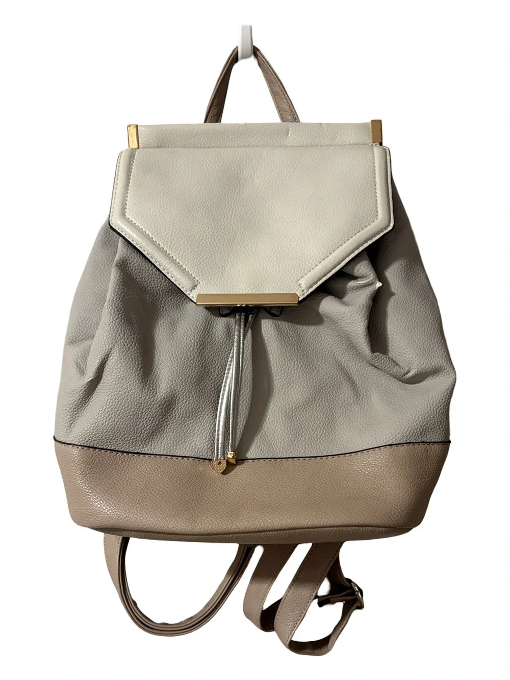 🏡 Call It Spring Two-Tone Backpack - Gray/Tan/Off White - OS